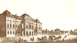 Als vor 240 Jahren der Oberbibliothekar von der Leiter fiel Japanisches Palais, zeitgenössische Zeichnung