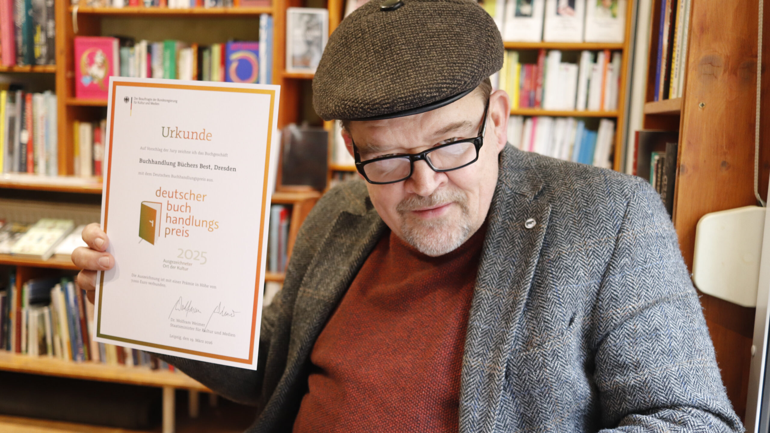 Hat Post bekommen: ausgezeichneter Buchhändler Jörg Stübing - Foto: Anton Launer