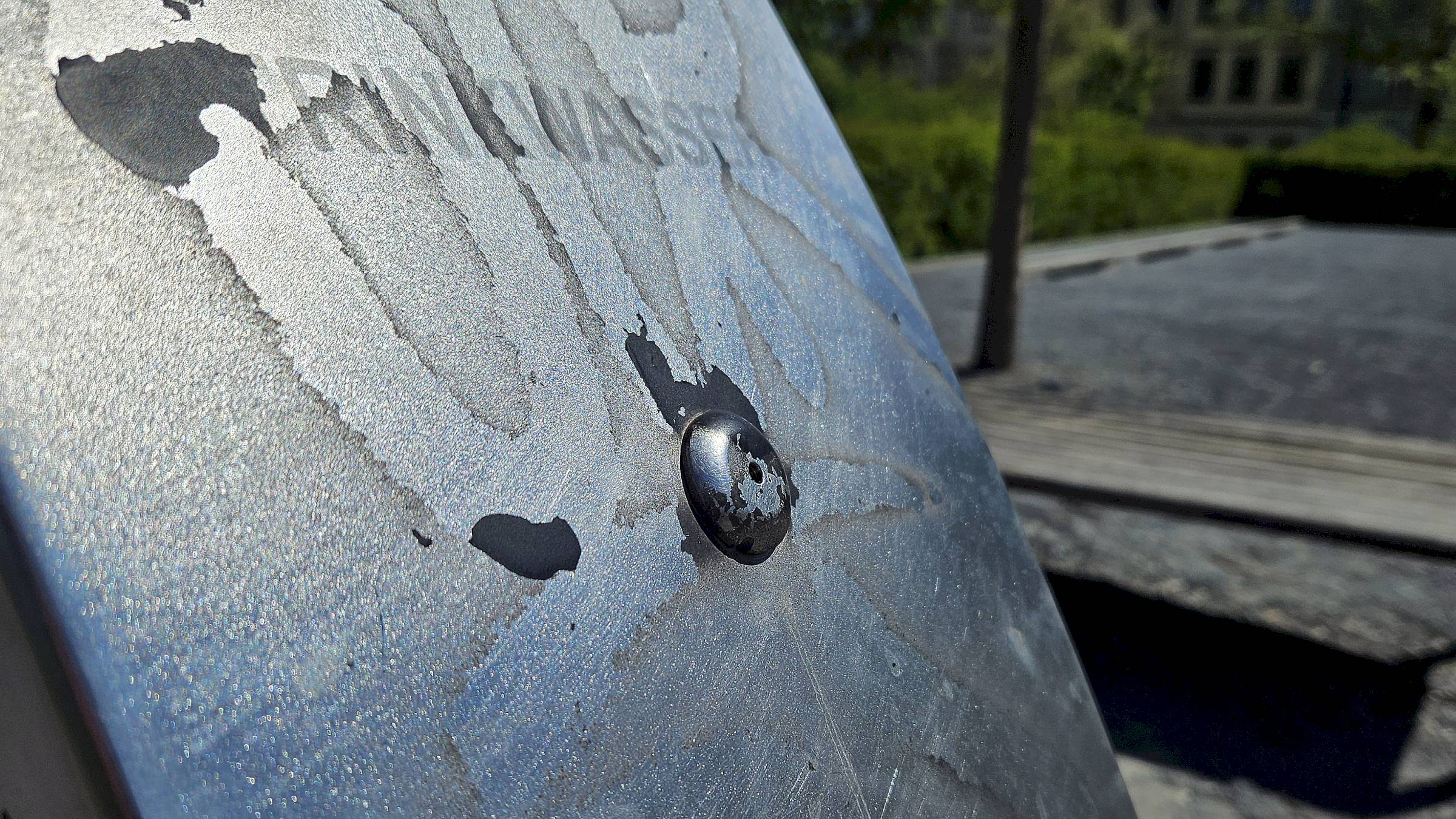 Verschmutzte Düse des Trinkbrunnens auf dem Alaunplatz - Foto: Anton Launer