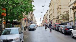 Testphase für die Louisenstraße startet Auf der rechten Seite der Straße sollen die Pflanzkübel und Sitzgelegenheiten eingerichtet werden. Foto: Anton Launer
