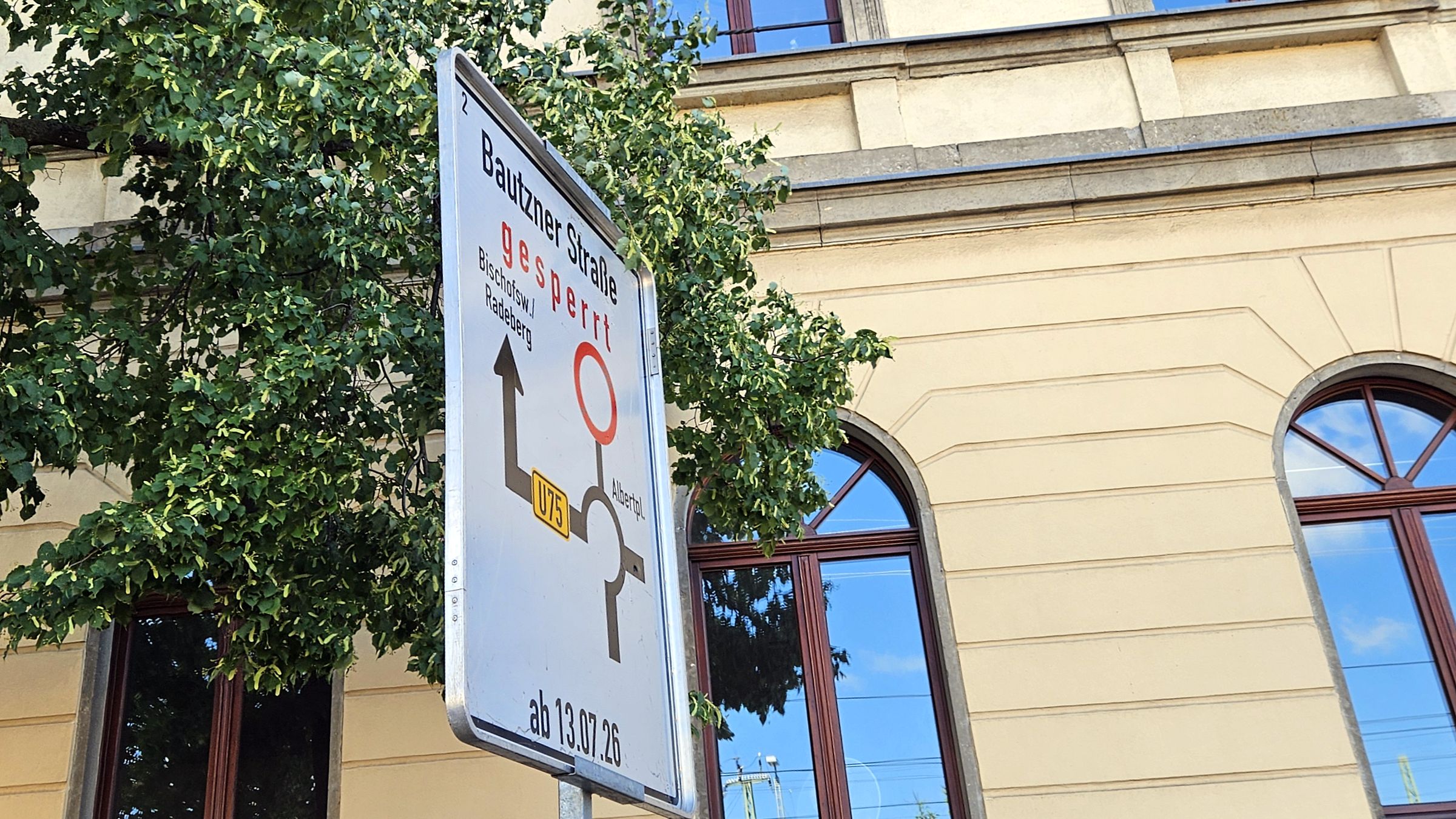 Bautzner Straße ab Montag stadtauswärts gesperrt. Foto: Anton Launer