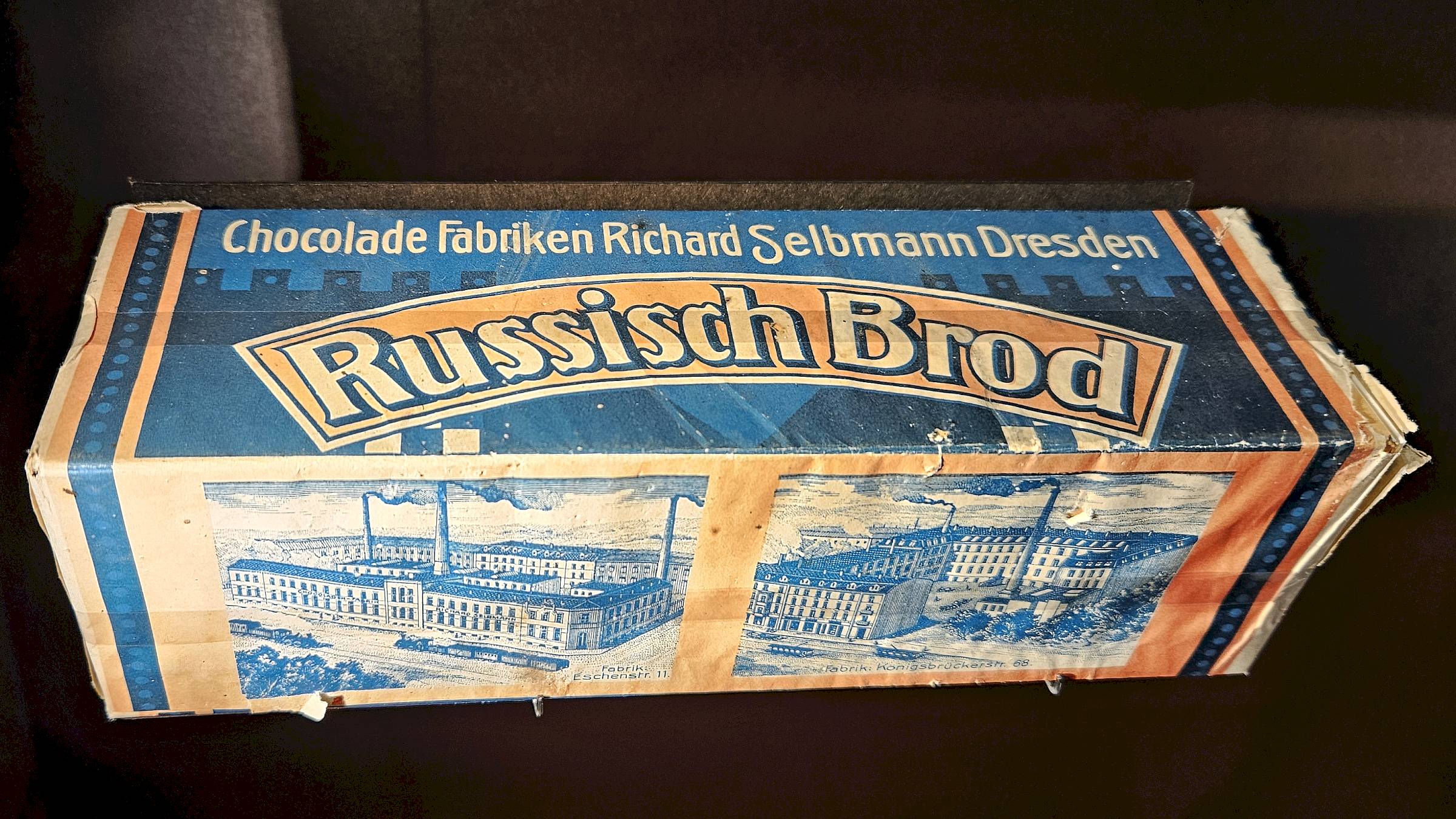 Früher wurde hier Russisch Brod hergestellt. Ausstellungsstück im Schokoladenmuseum Dresden. Foto: Anton Launer